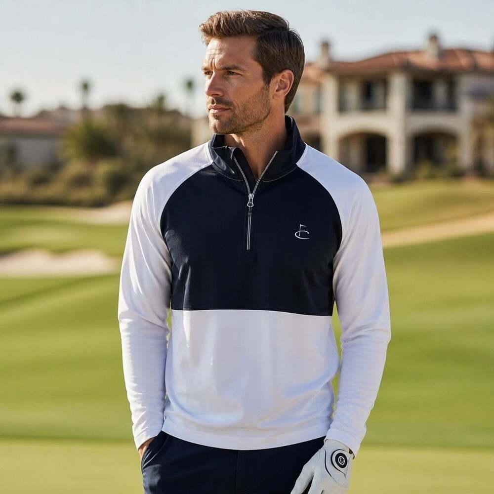 Cutter &Buck Two-Tone Cotton-Blend Half-Zip XXL